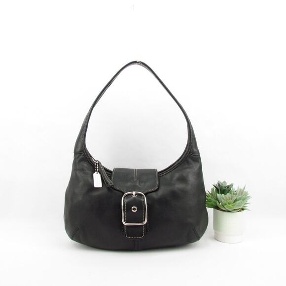 Coach Black Leather Hobo Bag - Picture 2 of 9